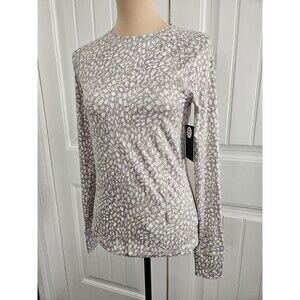 Hurley Womens S Base Layer Rashgaurd Brush Stroke Print Thumb Slit Nwt Upf 25+